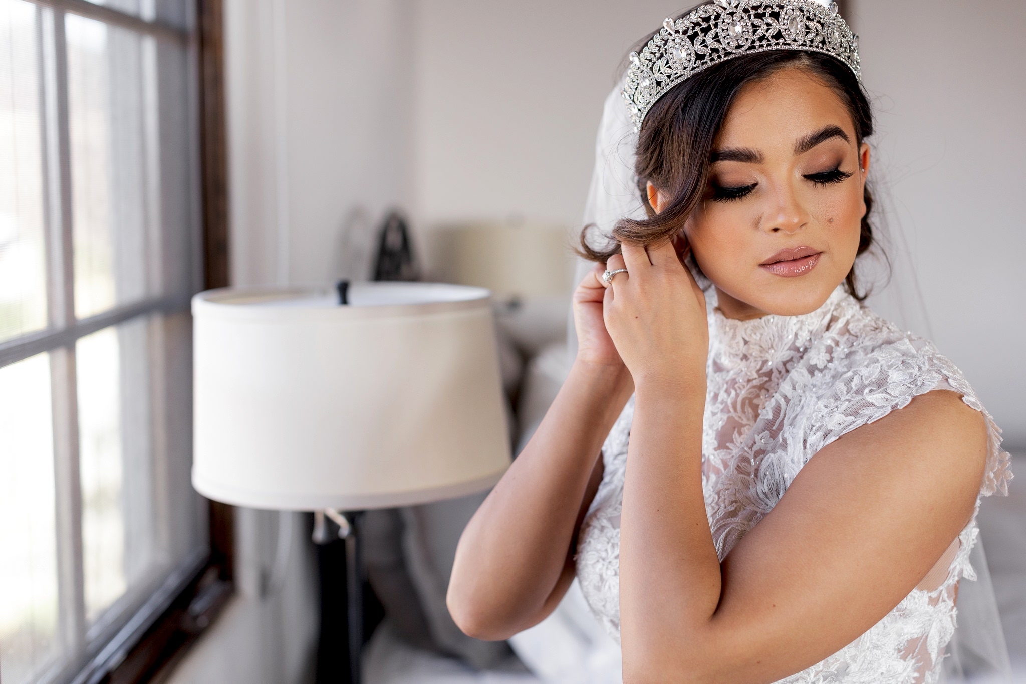 Malibu Estate Wedding bride getting ready